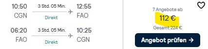 Algarve Flug
