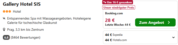 Prag Hotel Angebot