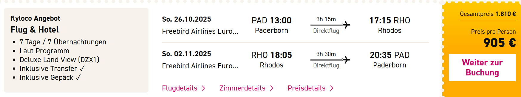 Rhodos Reise Angebot