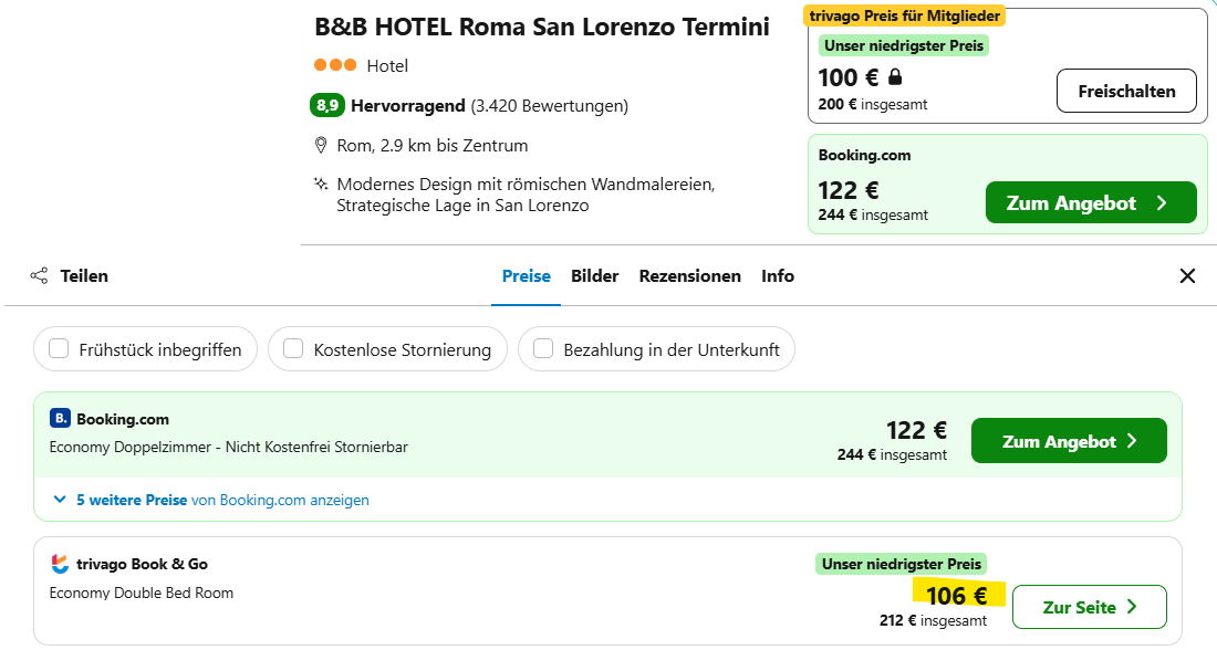 Rom Hotel Angebot