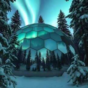 Polarlichter über dem Schlafzimmer: 4 Tage im Glasiglu mit Halbpension, Flug und...