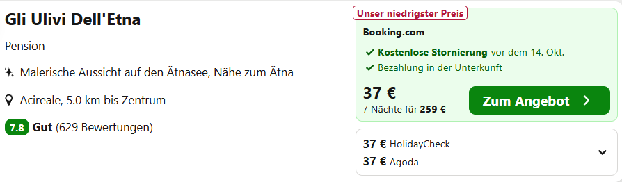 Sizilien Hotel Angebot