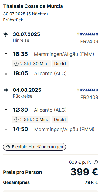 Spanien Reise Angebot