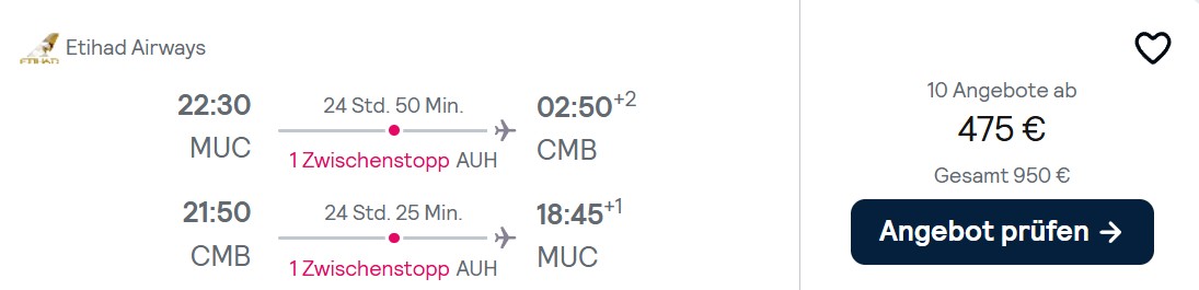 Sri Lanka Flug