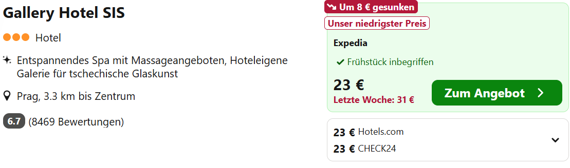 Tcheschien-Hotel-Schnäppchen