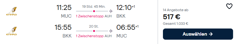 Thailand Flug Angebot