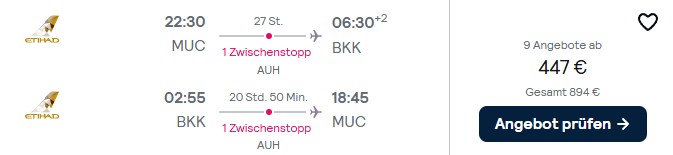Thailand Flug Schnäppchen