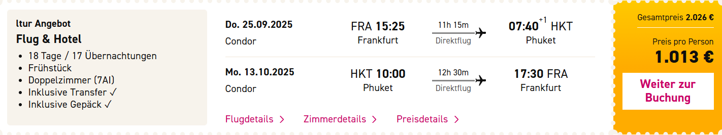 Thailand Reise Angebot