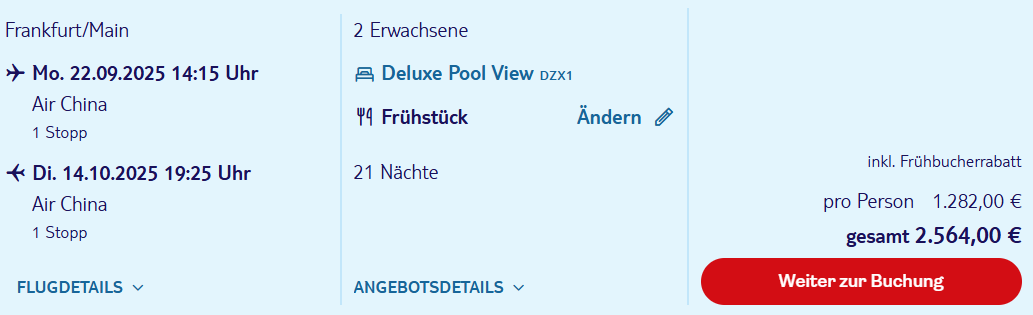 Thailand Reise Angebot
