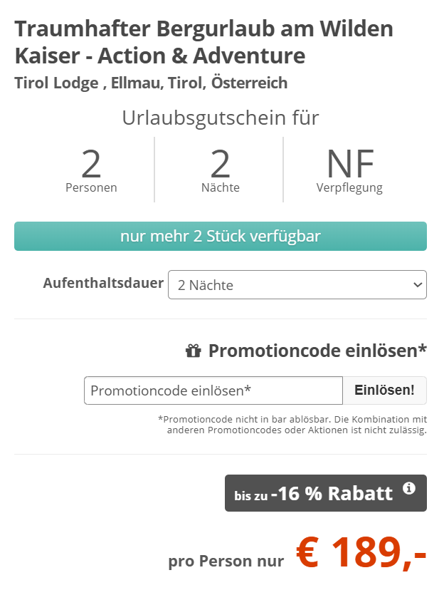 Tirol Hotel Angebot