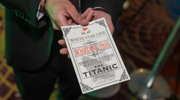 Potsdam Titanic – die Ausstellung Boardkarte