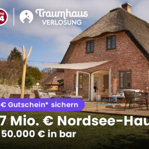 Nur 5€: Eure Chance auf ein 1,7 Mio.€ Nordsee-Traumhaus + 50.000€ Cash
