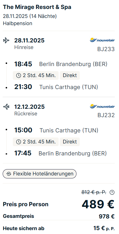 Tunesien Reise Angebot