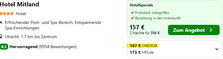 Utrecht Hotel Angebot