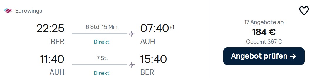 Abu Dhabi Flug