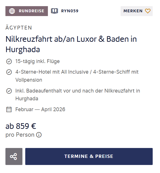 Ägypten Kreuzfahrt