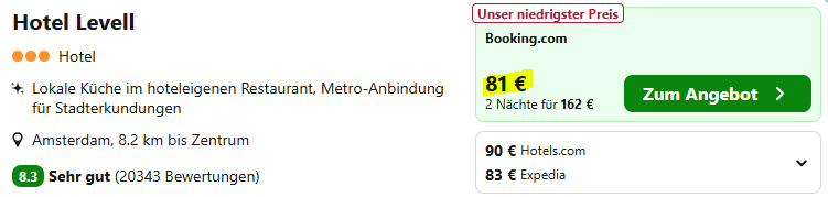 Amsterdam Hotelangebot