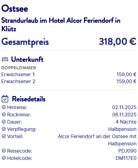 Ostsee Hotel Angebot