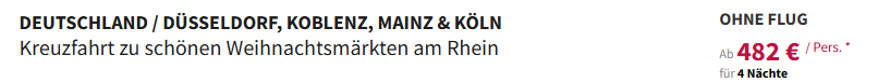 Deutschland-Kreuzfahrt-Schnäppchen