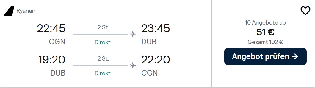 Dublin Flug