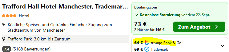 England Kombi Angebot