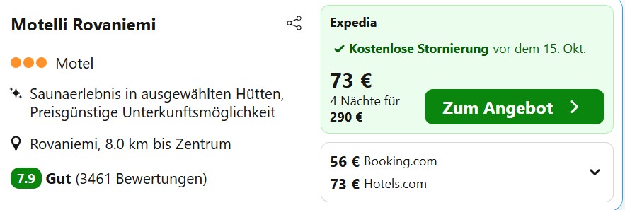 Finnland Hotel kombi