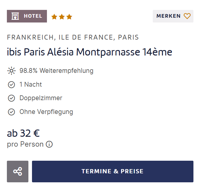 Paris Hotel Angebot