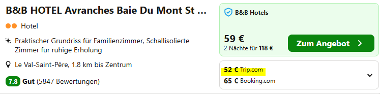 Frankreich Hotelangebot