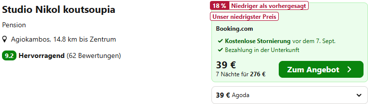 Griechenland Hotel Angebot