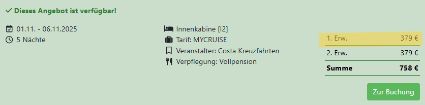 Italien-Cruise-Schnäppchen