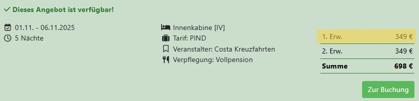 Italien-Cruise-Schnäppchen
