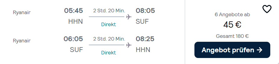 Italien Flug Angebot