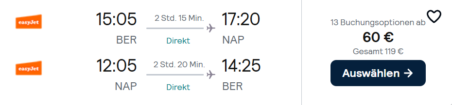 Italien Flug Angebot