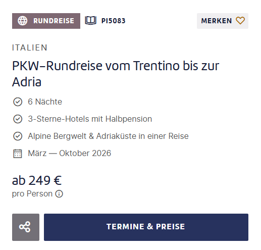 Italien Reise Angebot