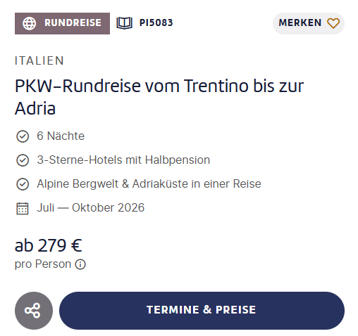 Italien Reise Angebot