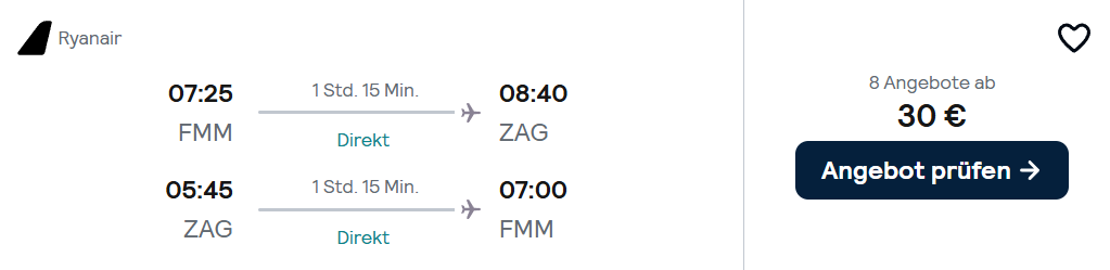 Kroatien Flug Angebot