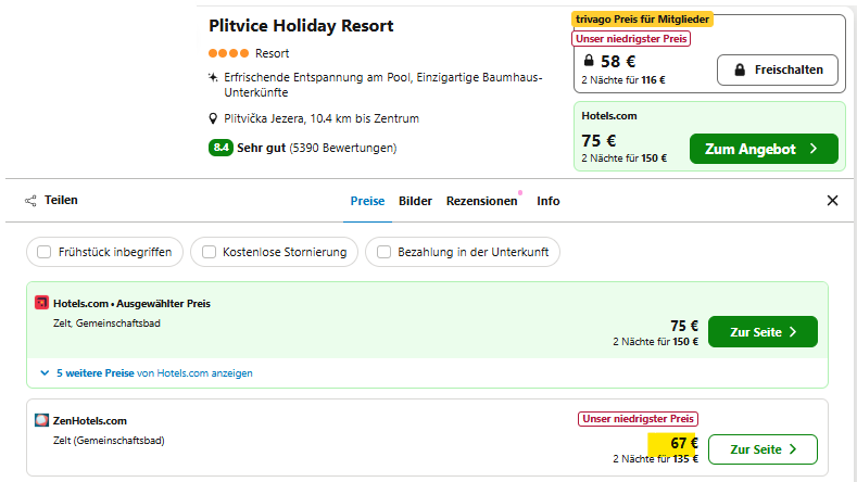 Kroatien Hotel Angebot