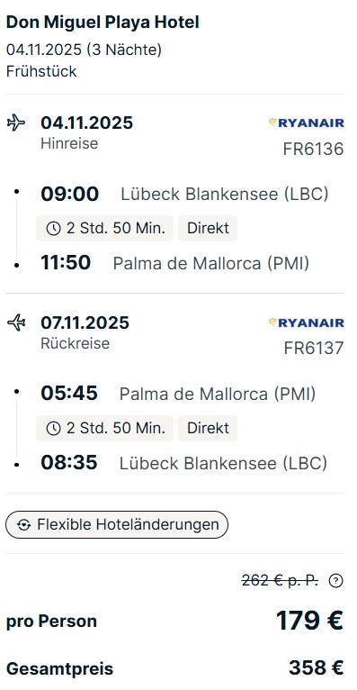 Mallorca Pauschalangebot