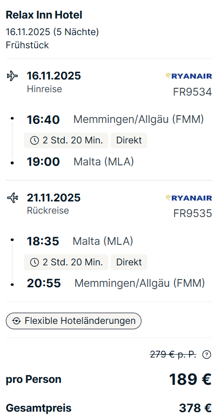 Malta Reise Angebot