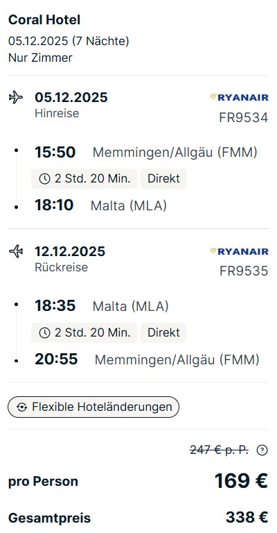 Malta Pauschalangebot