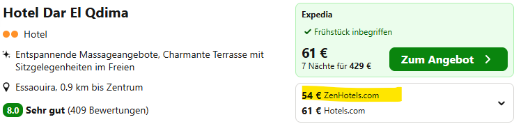 Marokko Hotel Angebot