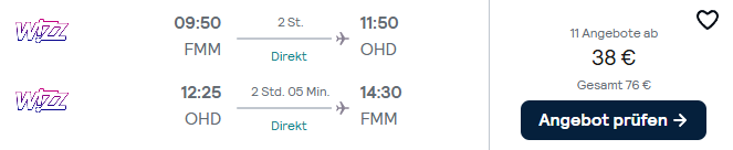 Mazedonien Flug Angebot