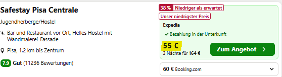 pisa hotel angebot