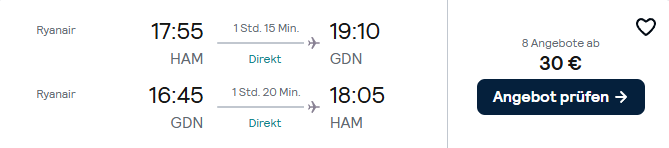 Polen Flug Angebot