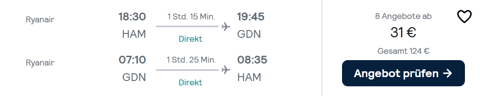 Polen-Flug-Schnäppchen
