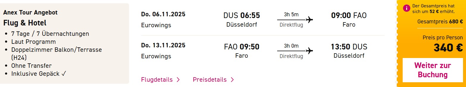 Portugal Pauschalangebot