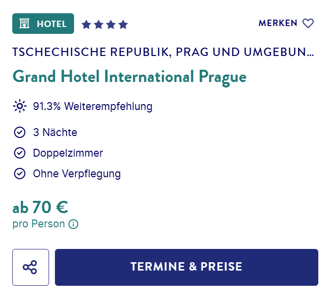 Prag Hotel Angebot