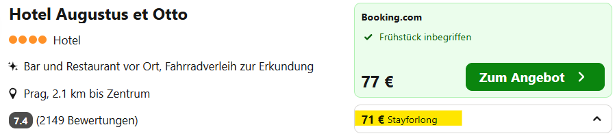 Prag Hotel Angebot