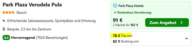 Pula Kombi Angebot