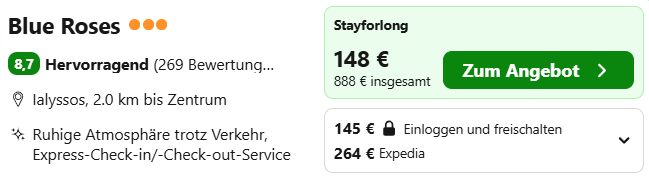 Rhodos Hotel Angebot